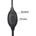 KENMAX 2-Pin In-Ear Earpiece with Mic & PTT for Two-Way Radios (Black)