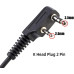 KENMAX 2-Pin In-Ear Earpiece with Mic & PTT for Two-Way Radios (Black)