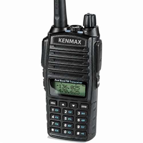 KENMAX High Power Dual Band Handheld Two-Way Radio (VHF 136–174MHz / UHF 400–520MHz), 128 Channels, VOX & Battery Saver KENMAX High Power Dual Band Handheld Two-Way Radio (VHF 136–174MHz / UHF 400–520MHz), 128 Channels, VOX & Battery Saver